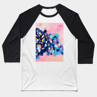 Modern Pink Abstract Painting, Colorful Contemporary Painting Baseball T-Shirt